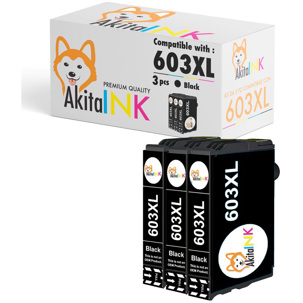 3 Cartucce Epson 603xl Compatibili Per 603 Xl Qualita' Premium 600 Pagine - Foto 1