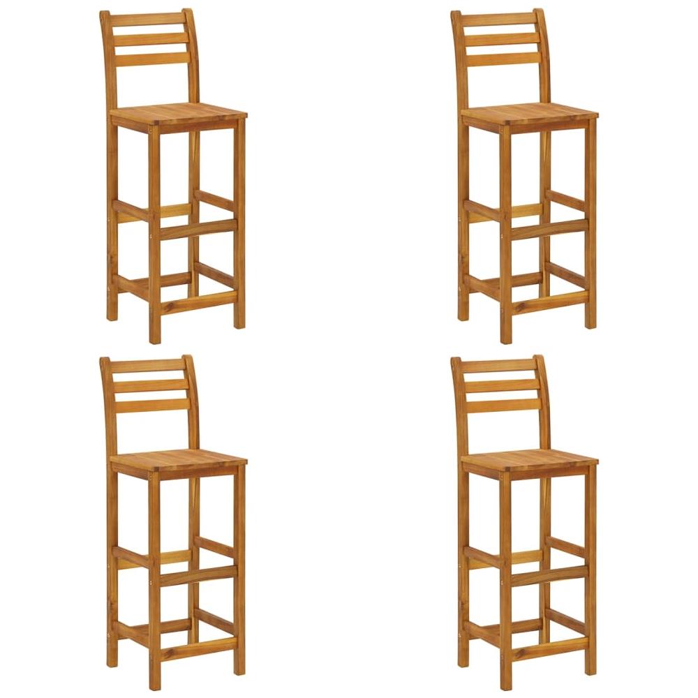 Set Da Bar Per Giardino 5 Pz In Legno Massello Di Acacia - Foto 7