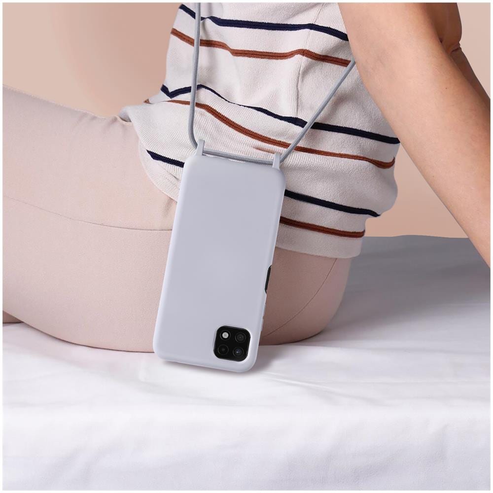 Cover Semirigida Per Samsung Galaxy A22 5g Cordino Nylon 80 Cm Viola Chiaro - Foto 5