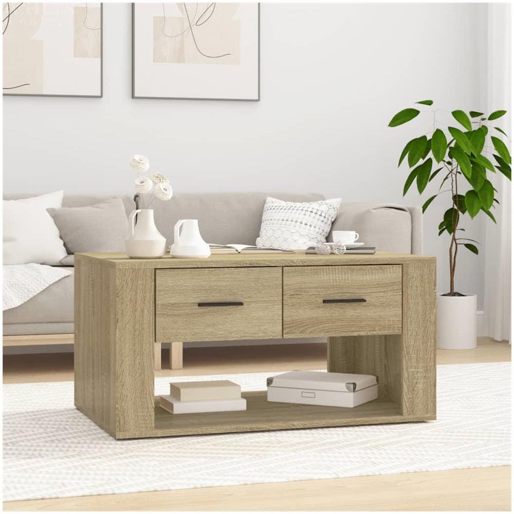 Tavolino Da Salotto Rovere Sonoma 80x50x40 Cm Legno Multistrato - Foto 1
