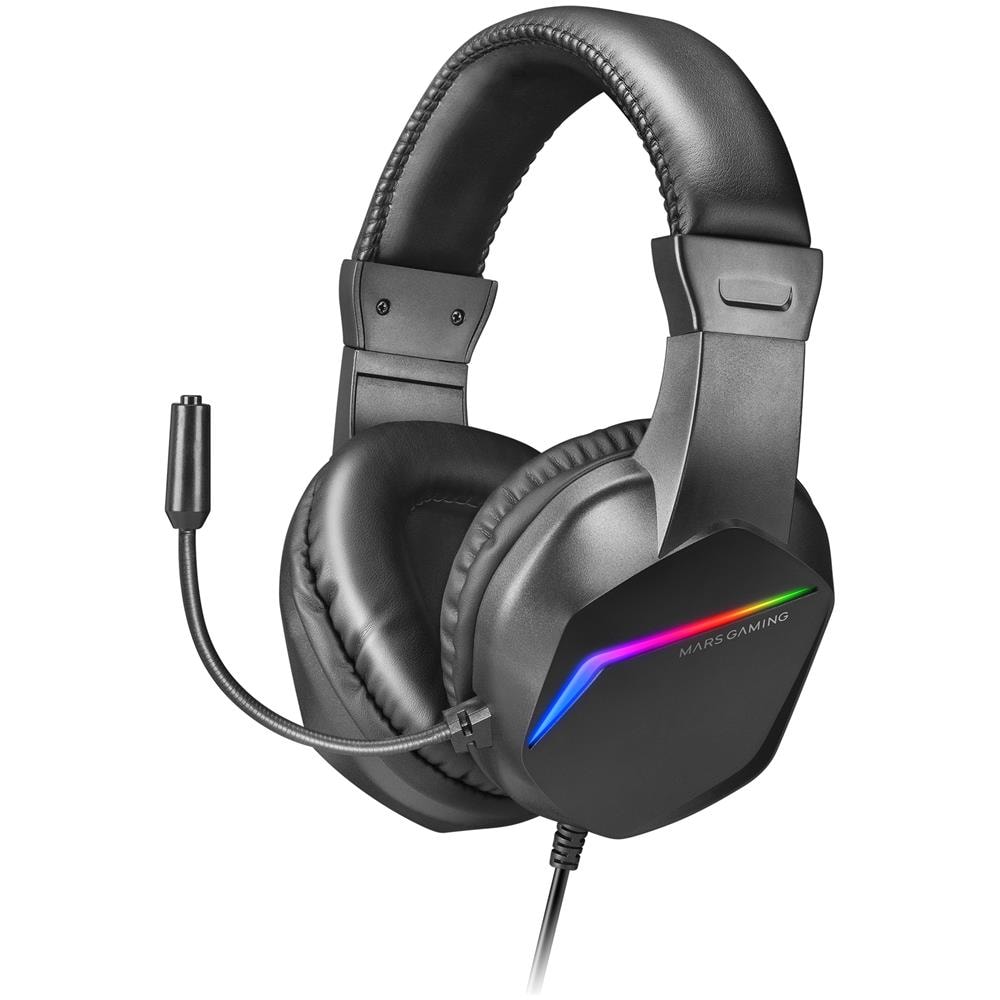 MH122 Cuffia Gaming Stereo Padiglione Auricolare Cablato con Microfono Integrato Colore Nero - Foto 1