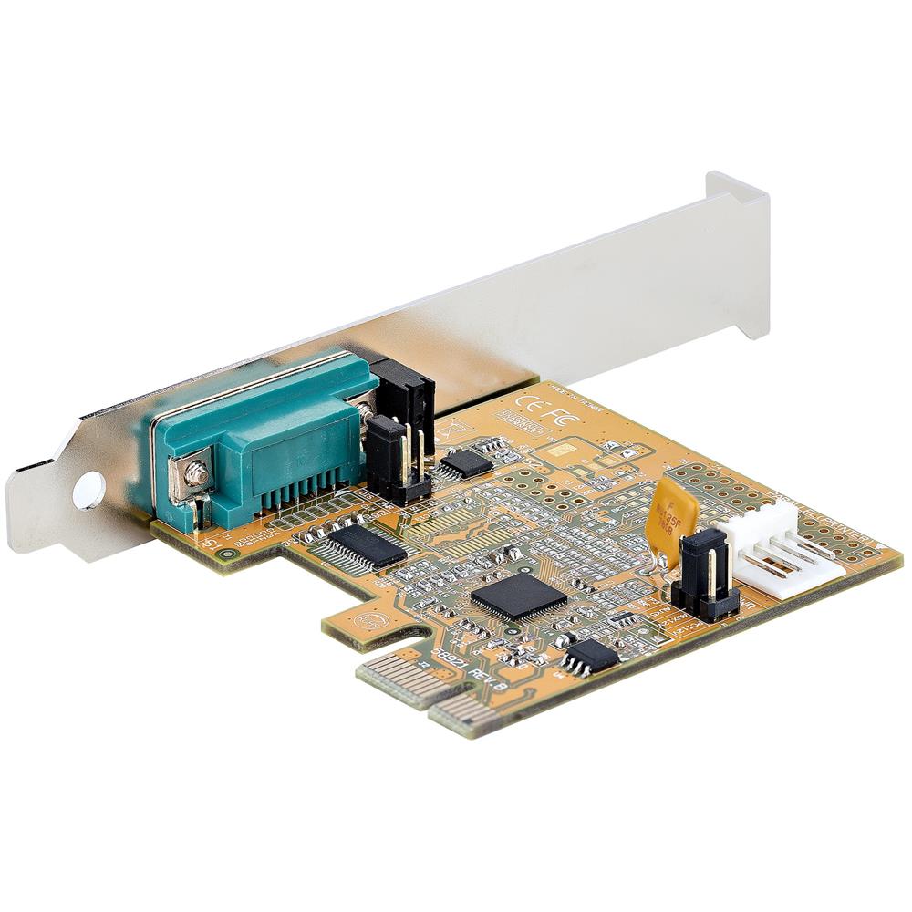 Scheda seriale PCI Express a 1 porta; Scheda di Interfaccia seriale da PCIe a RS232 (DB9), Scheda PCIe per PC con 16C1050 UART, staffe standard o a basso profilo, ritenzione COM, Windows e Linux - Foto 2