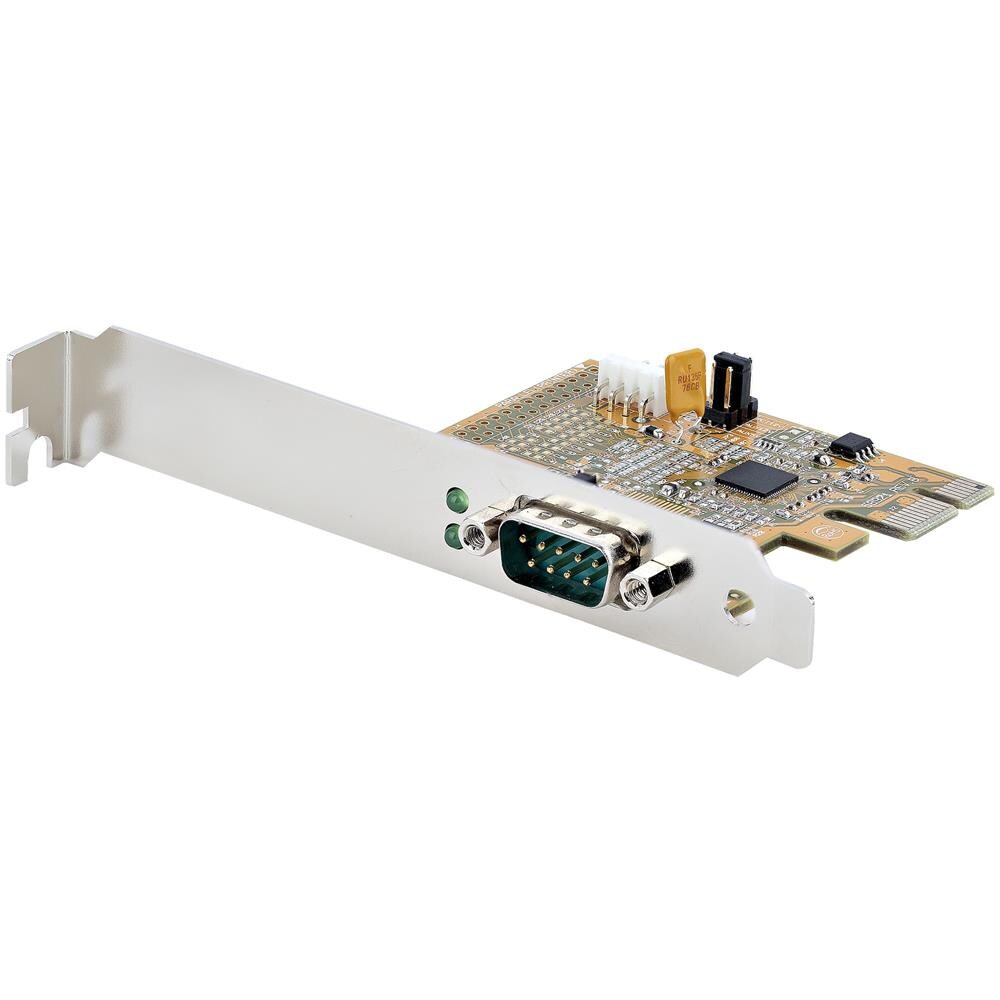 Scheda seriale PCI Express a 1 porta; Scheda di Interfaccia seriale da PCIe a RS232 (DB9), Scheda PCIe per PC con 16C1050 UART, staffe standard o a basso profilo, ritenzione COM, Windows e Linux - Foto 1