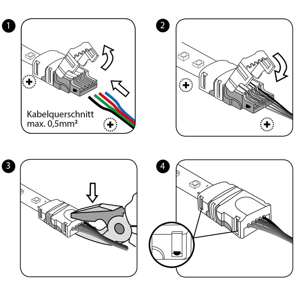 Led Strip Power Contact 3pin 10mm - Foto 2