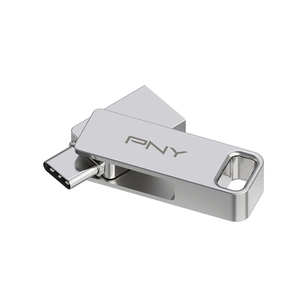 Chiavetta USB 128 GB DUO LINK USB Tipo A / Tipo C 3.2 Gen 1 Colore Acciaio inossidabile - Foto 1