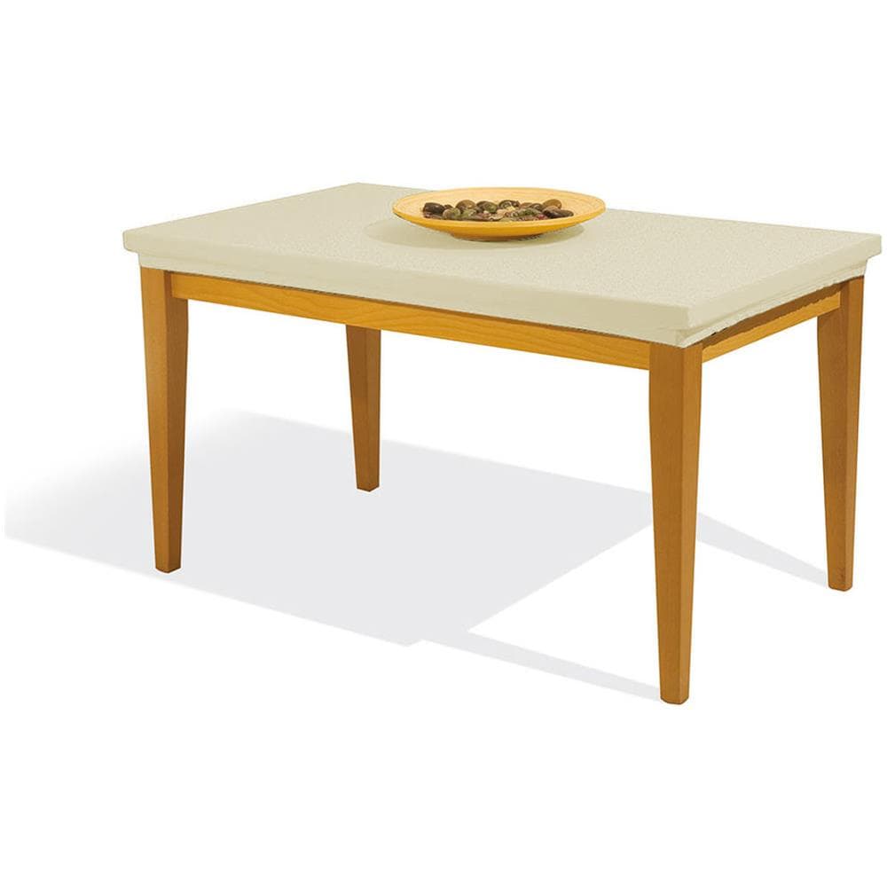 Copritavolo Antimacchia Elasticizzato In Tinta Unita Copri Tavola Genius Rotondo Panna 1004 - Foto 1