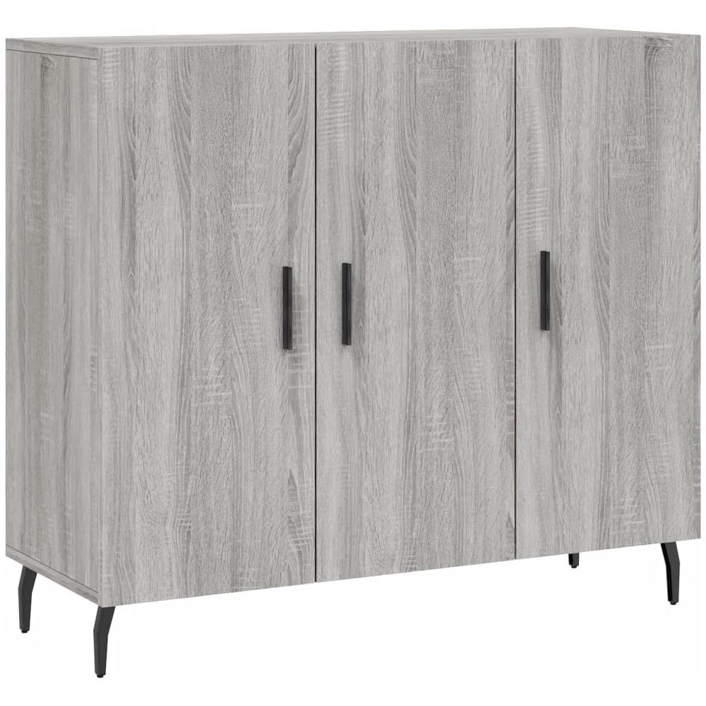 Credenza Grigio Sonoma 90x34x80 Cm In Legno Multistrato - Foto 2