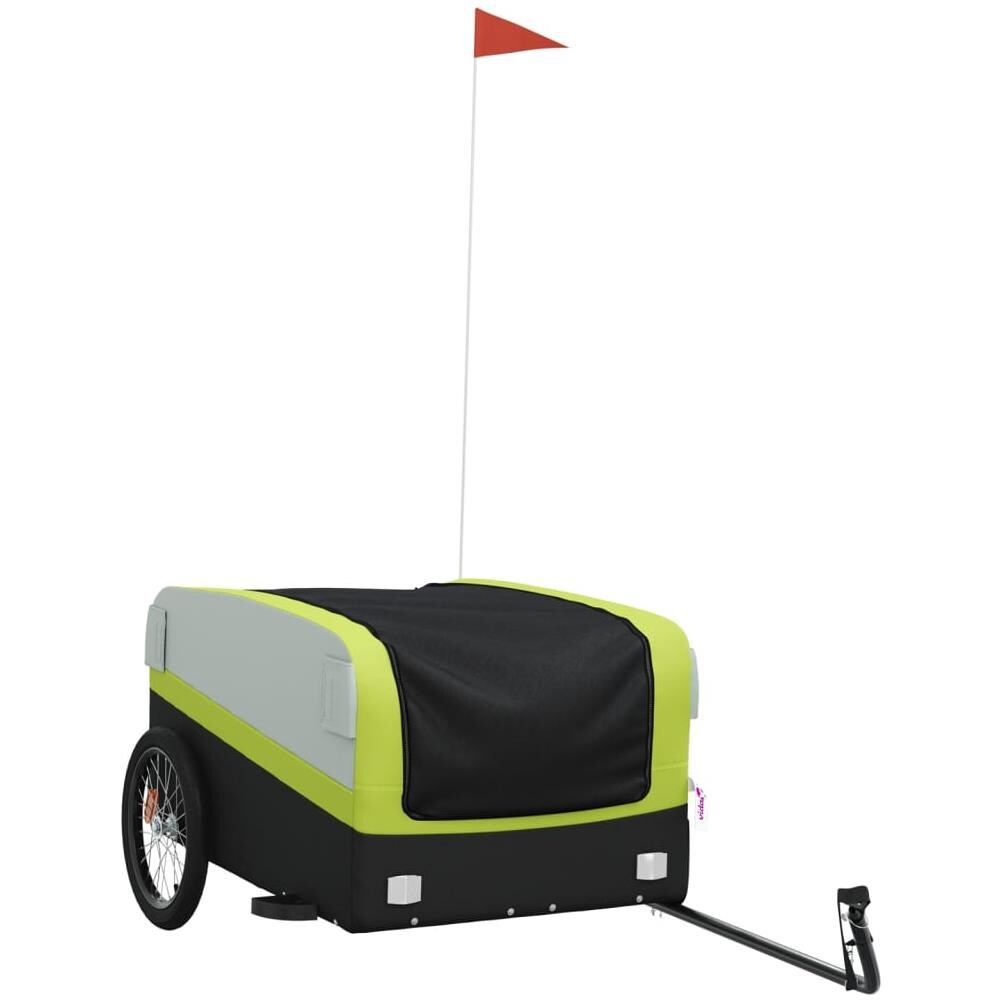 Rimorchio Da Bici Da Carico Nero E Verde 45 Kg In Ferro - Foto 2