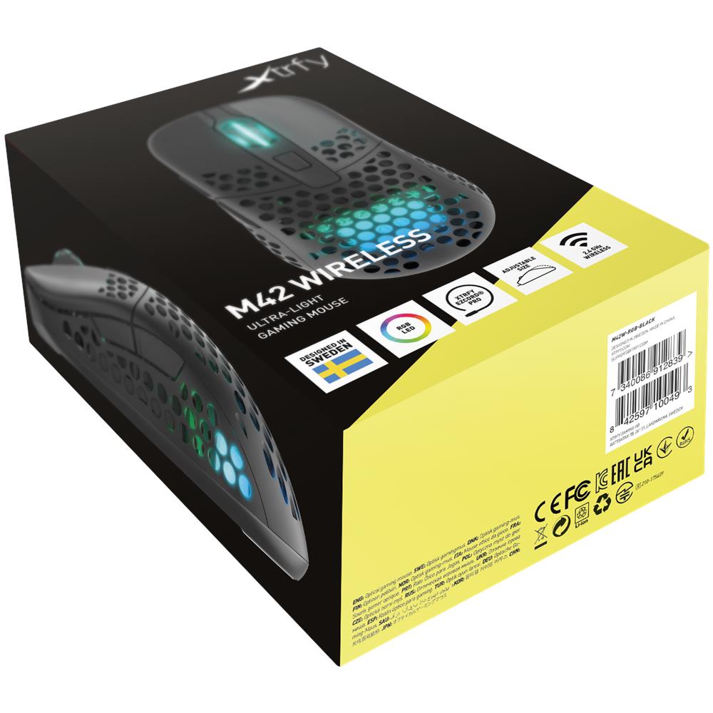 M42 RGB mouse Ambidestro RF Wireless + USB Type-C Ottico 19000 DPI - Foto 24