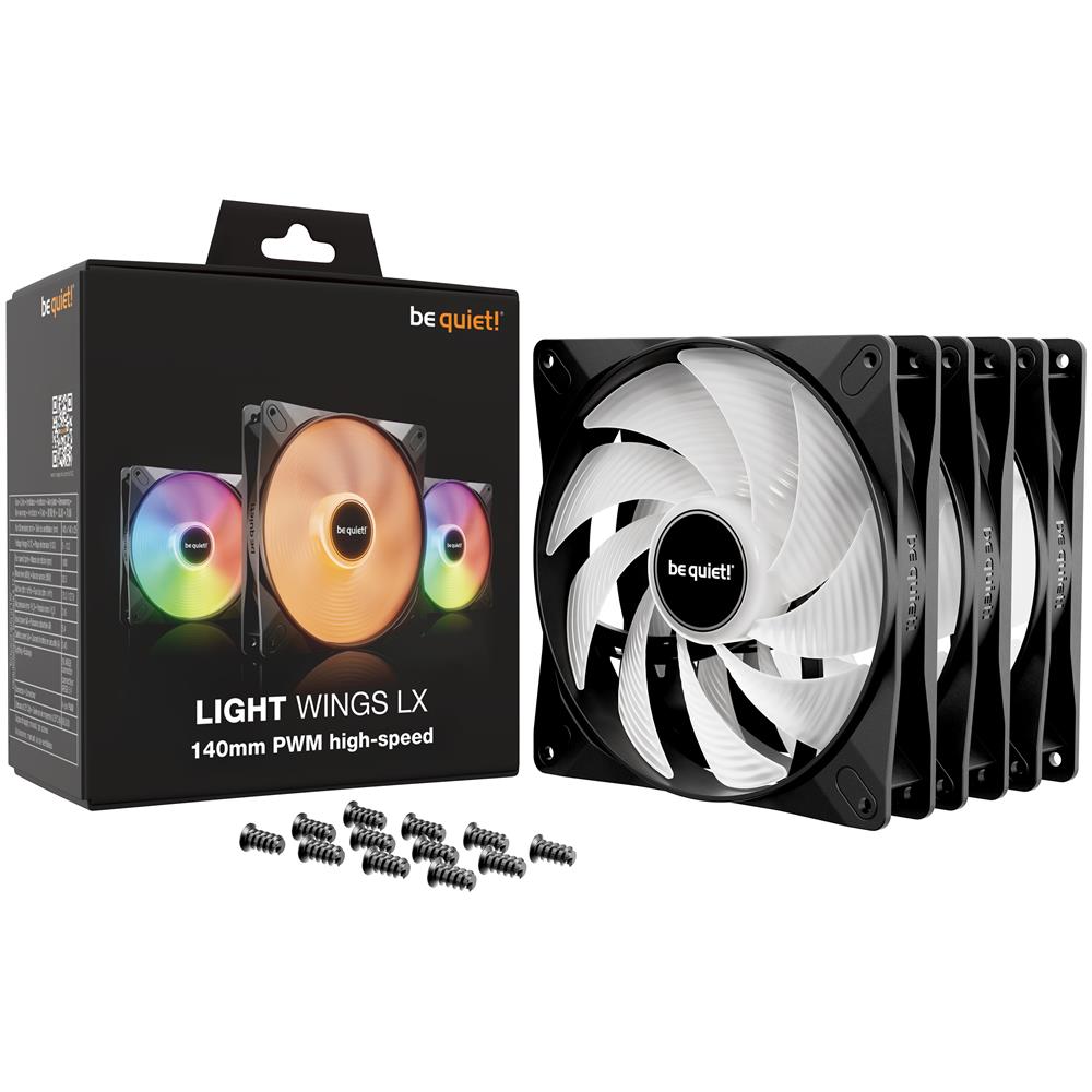 Ventola PC LIGHT WINGS LX Diametro 14 cm Colore Nero 3 pz - Foto 5