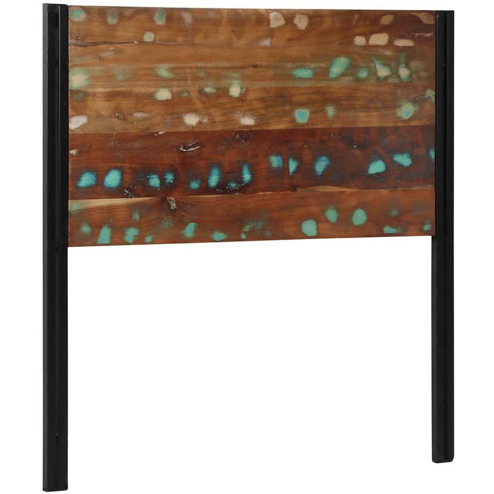 Testiera 100 cm in Legno Massello di Recupero e Ferro - Foto 1