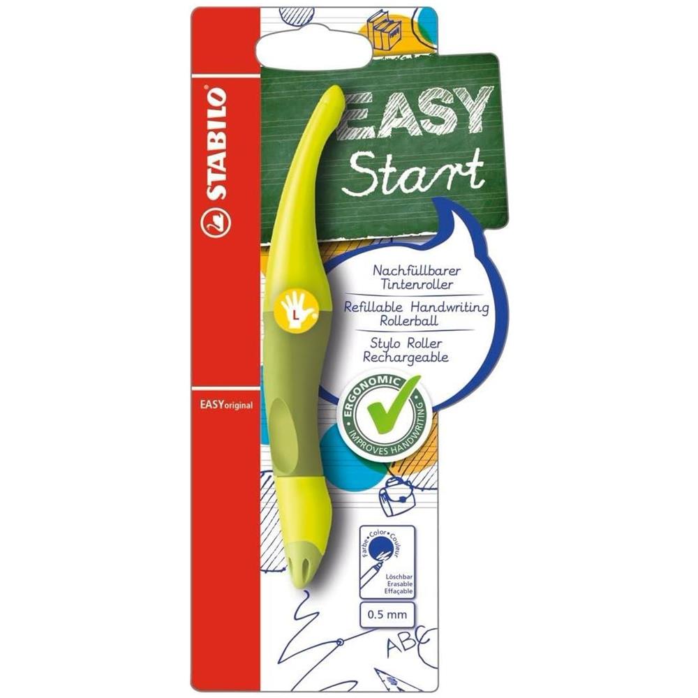 EASYoriginal - Penna Roller Ergonomica - per Mancini - Verde /Lime - Cartuccia Blu inclusa - Foto 1
