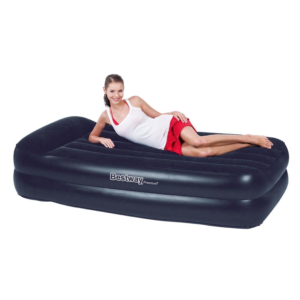Materasso Airbed Pompa Elettrica, Floccato, Pvc 203x102x46 Cm - Foto 1