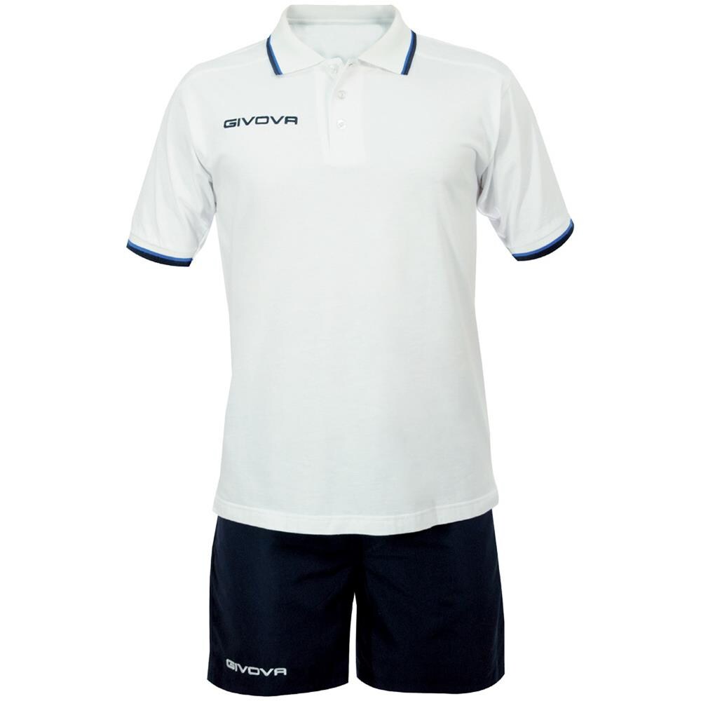 Kit Street Completino Di Polo Manica Corta E Pantaloncino Colore Bianco / blu Taglia M - Foto 1