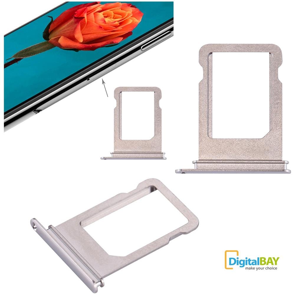 Ricambio Cassetto Tray Porta Sim Card Slot Silver Apple Iphone X A1865 A1901 - Foto 1