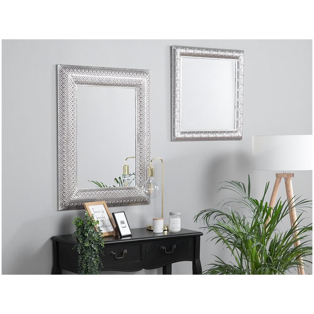 Specchio A Parete 65 X 65 Cm Argento Cavan - Foto 2