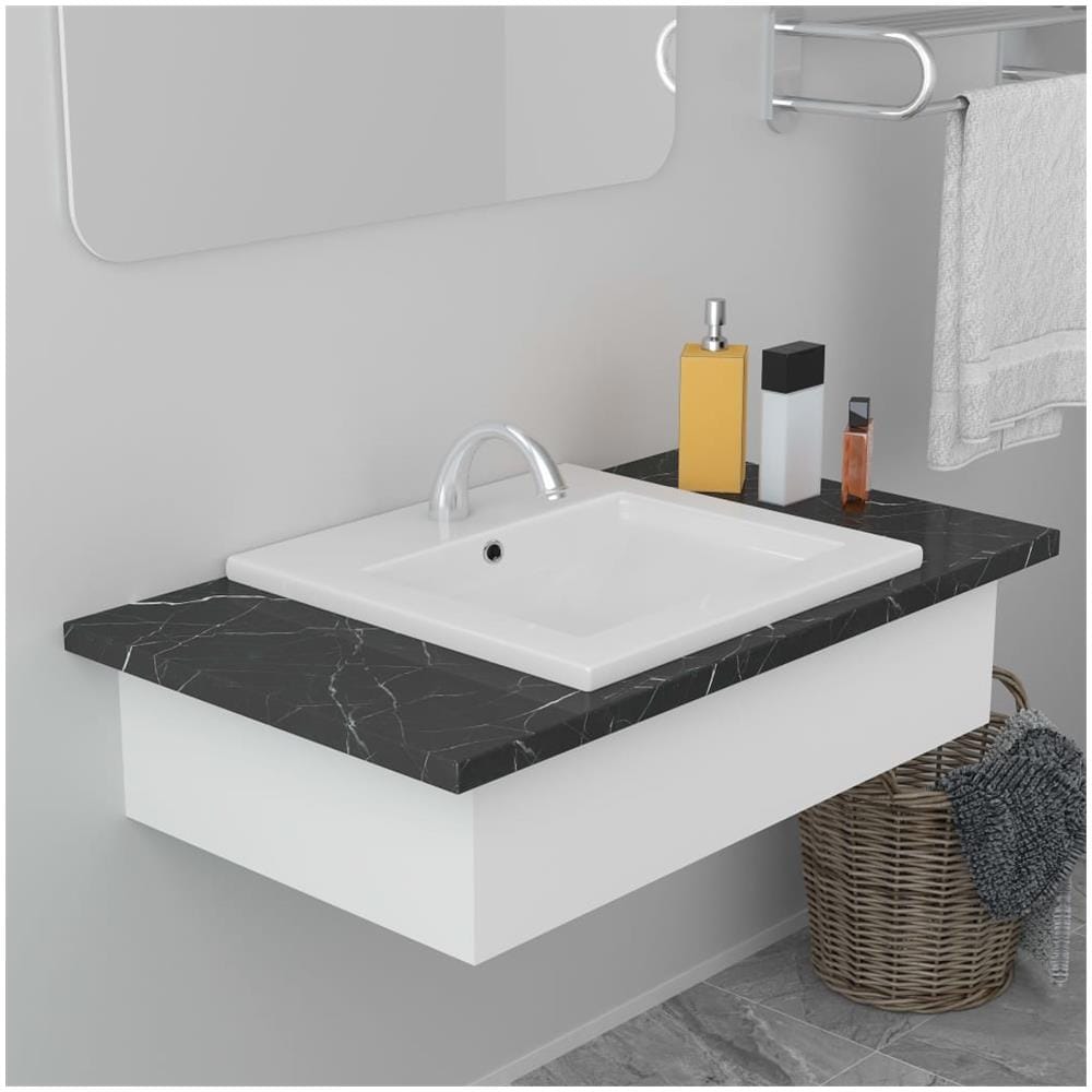 Lavabo Da Incasso 42x39x18 Cm In Ceramica Bianco - Foto 1