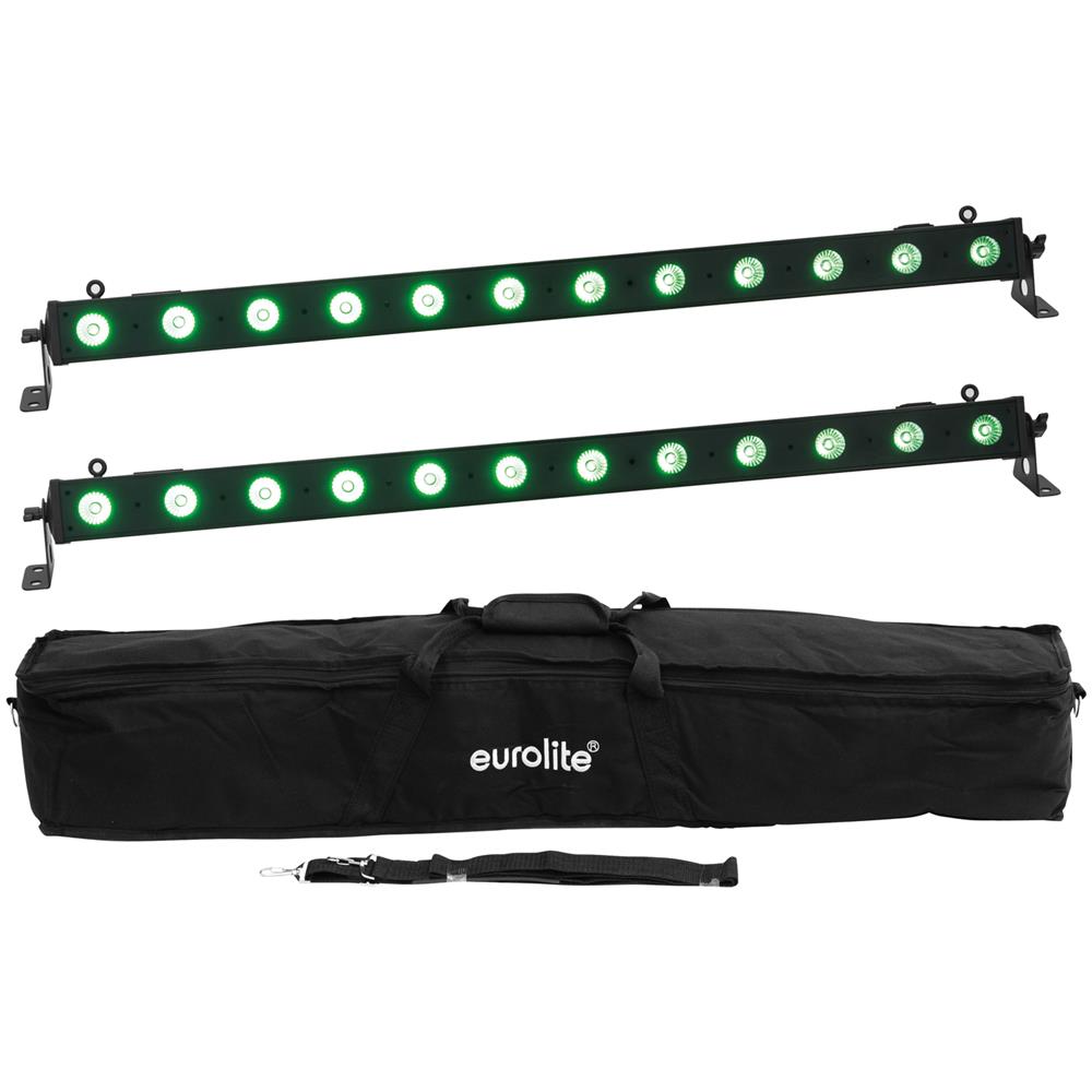 Set 2x Led Bar-12 Qcl Rgb+uv Bar + Soft-bag - Foto 1