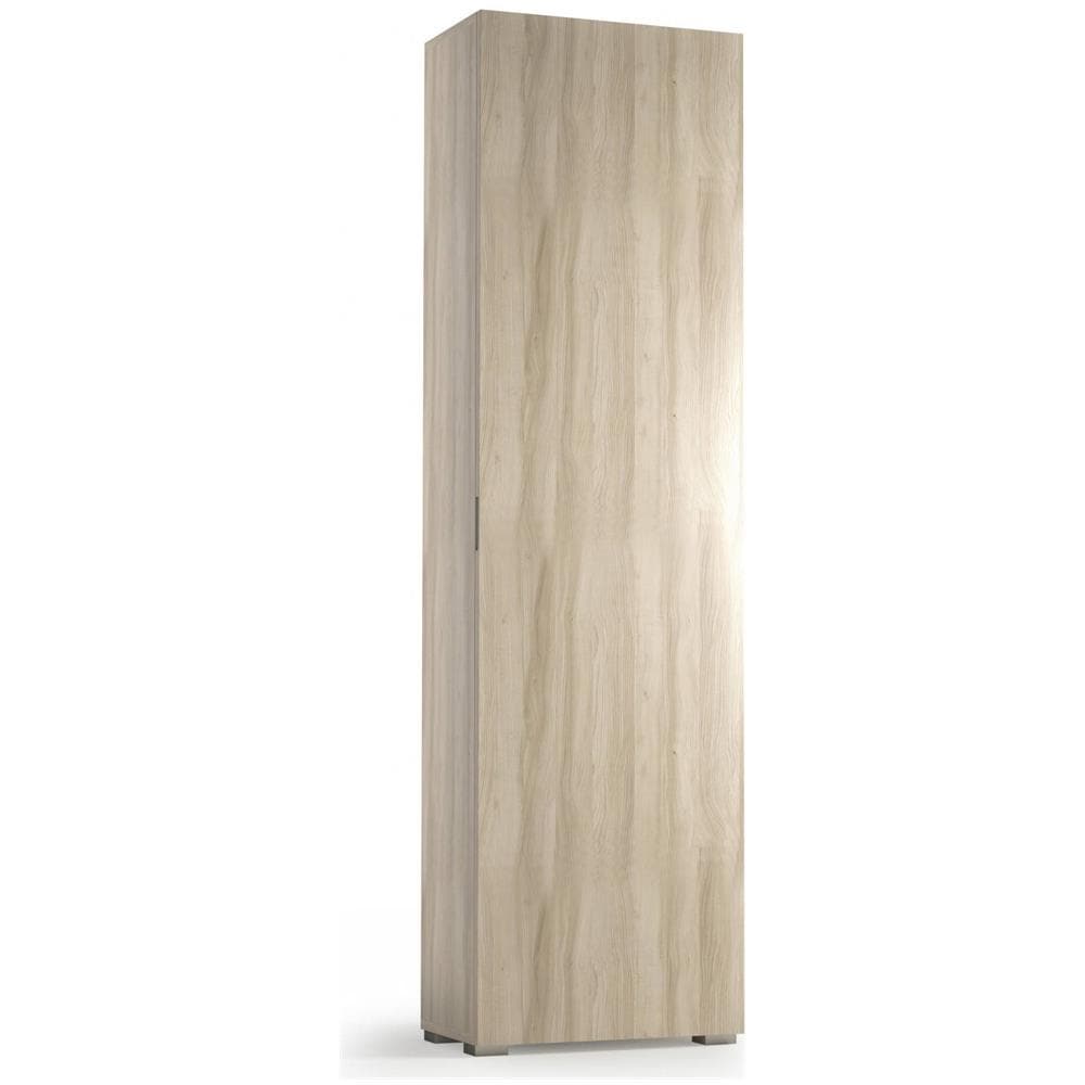 Armadio Multiuso A 1 Anta E 7 Ripiani Regolabili, 100% Made In Italy, Mobile Portascarpe Da Ingresso, Scarpiera Moderna, Cm 50x30h182, Colore Olmo - Foto 2