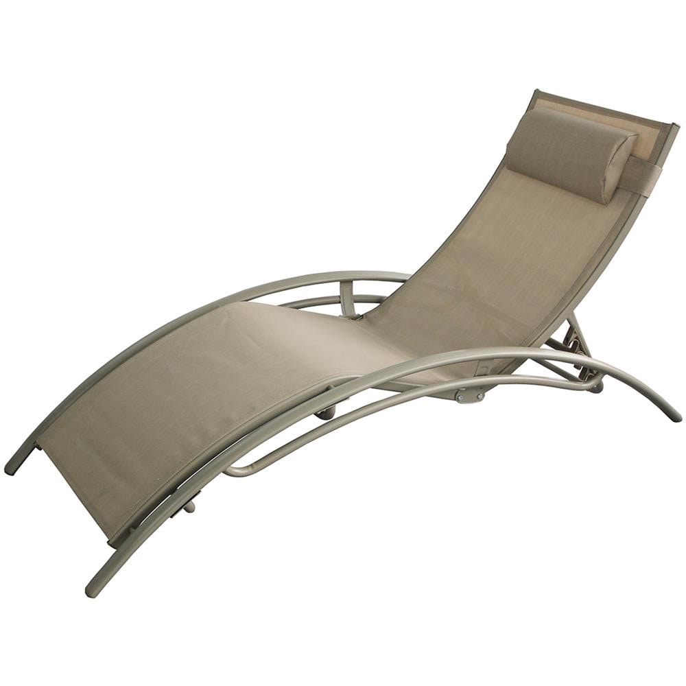 Set Di 2 Sdraio Regolabile E Impilabile Cappuccino Limea - Foto 1