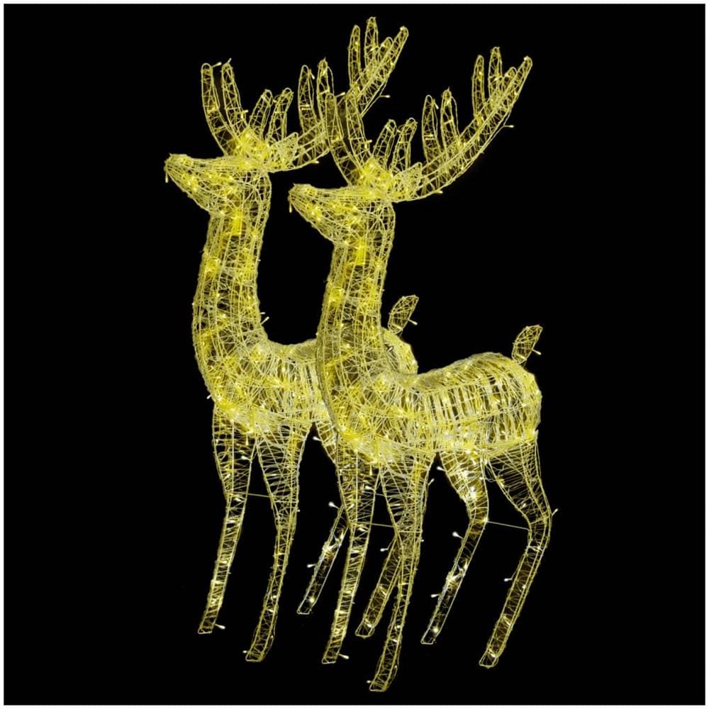 Renne di Natale XXL in Acrilico 250 LED 2 pz 180cm Bianco Caldo - Foto 2