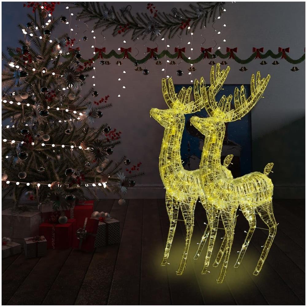 Renne di Natale XXL in Acrilico 250 LED 2 pz 180cm Bianco Caldo - Foto 1