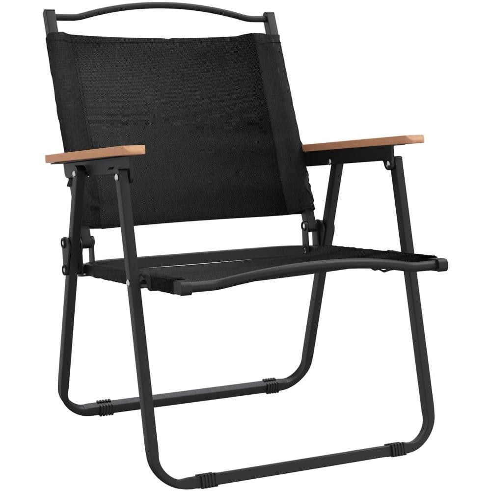 Sedie Da Campeggio 2 Pz Neri 54x55x78 Cm Tessuto Oxford - Foto 3