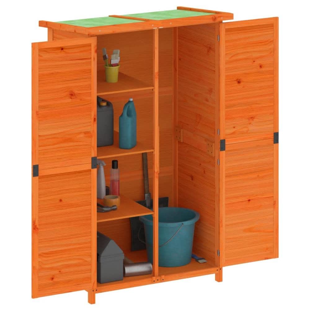 Rimessa Da Giardino Marrone 83x57x140 Cm Legno Massello Di Pino - Foto 3