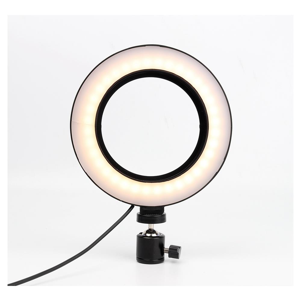 Anello Luminoso Girevole Con Supporto, Led, 20 Cm - Nero - Foto 2