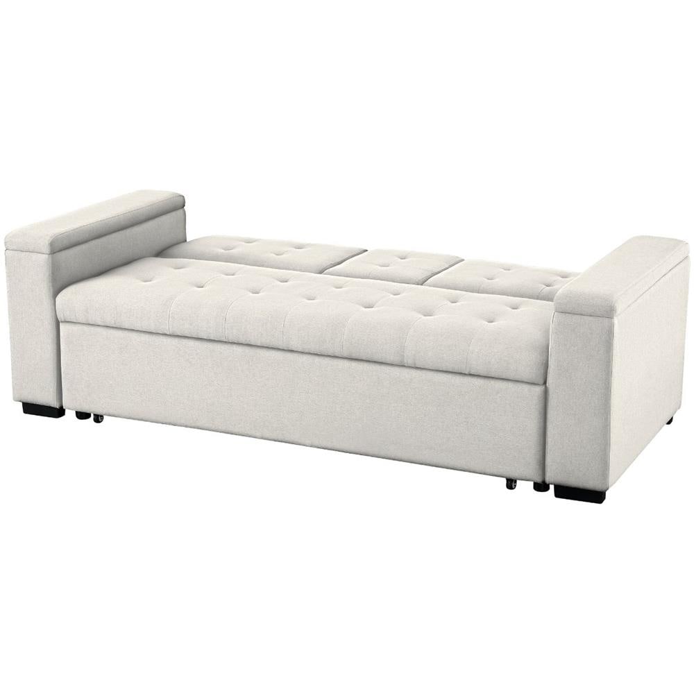 Noho Divano Letto 3 Posti In Tessuto Beige - Foto 2