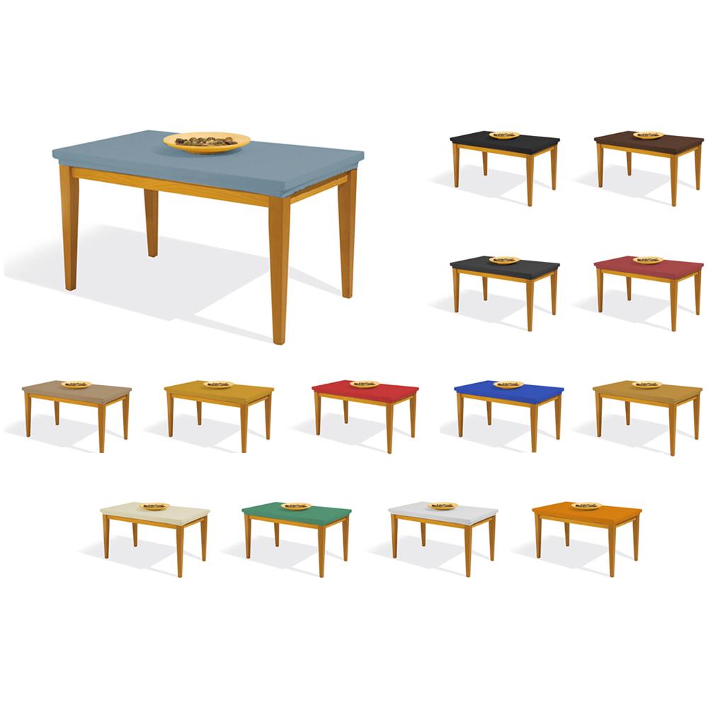 Copritavolo Antimacchia Elasticizzato In Tinta Unita Copri Tavola Genius Rotondo Senape 1008 - Foto 2