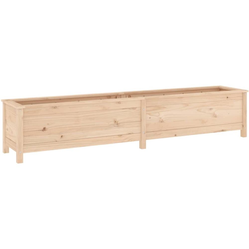 Fioriera Rialzata Da Giardino 199,5x40x39cm Legno Massello Pino - Foto 2