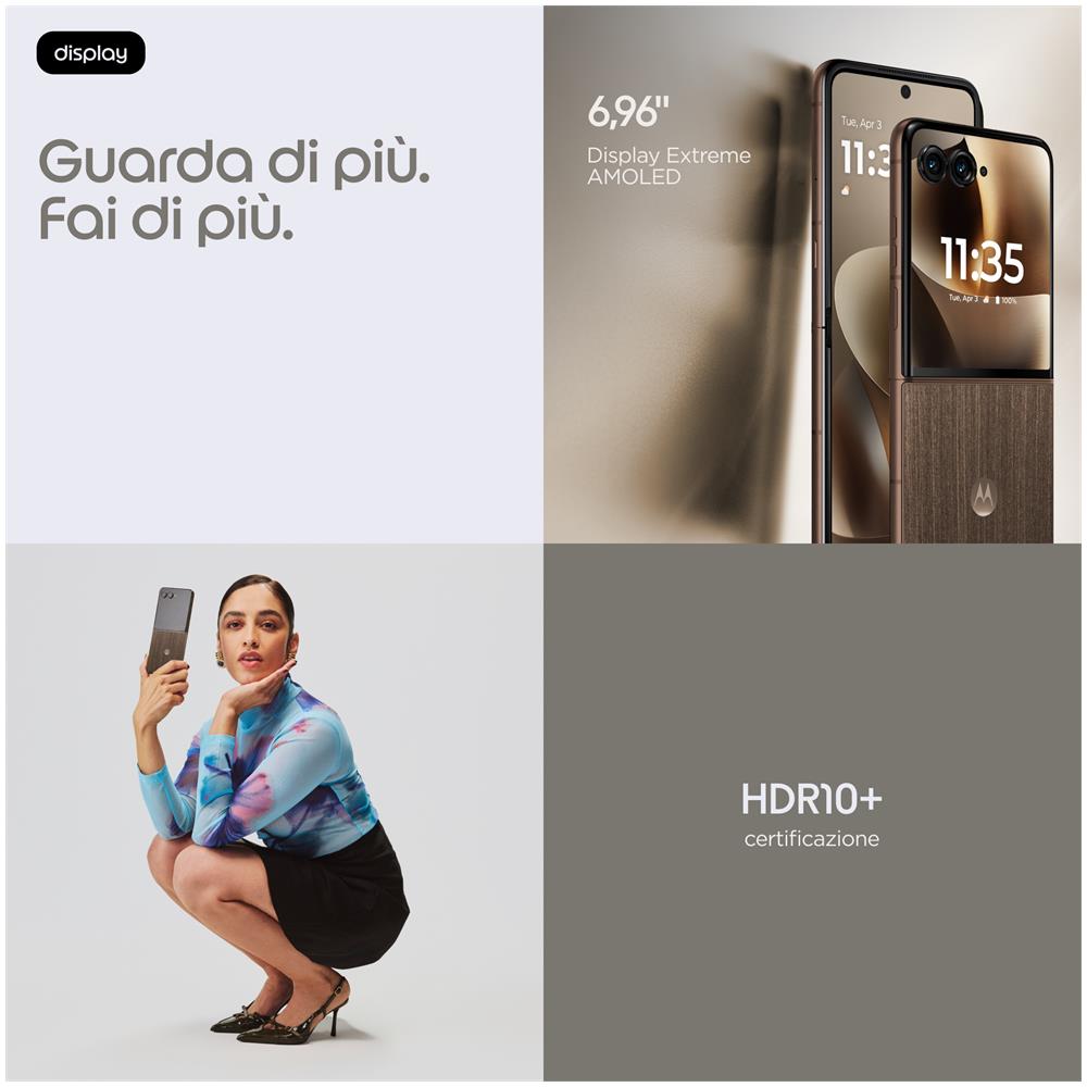 Razr 70 Ultra 5G 512GB 16GB Ram Dual Display 6.96"+4" AMOLED Main Camera 50+50MP Selfie 50MP nanoSIM+eSIM Android 16 Snapdragon 8 Elite 5000mAh Pantone Cocoa - Foto 21