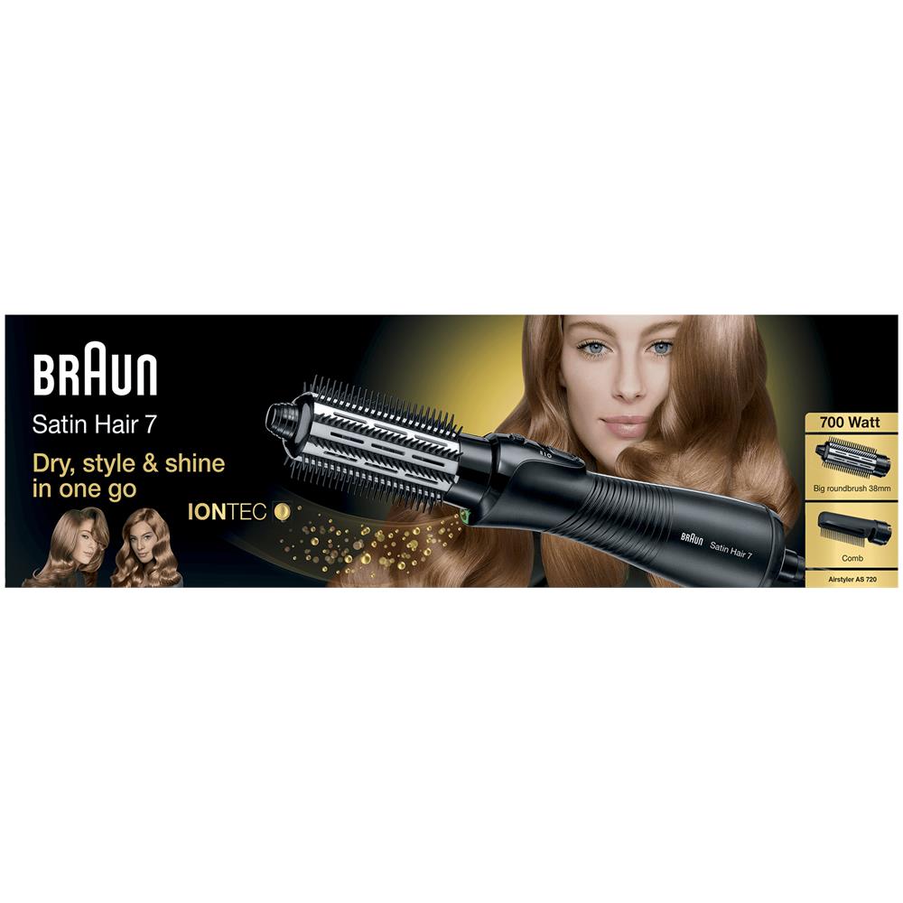 Spazzola Arricciacapelli Modellante Braun Satin Hair 7 Airstyler As720 700w Nero - Foto 8