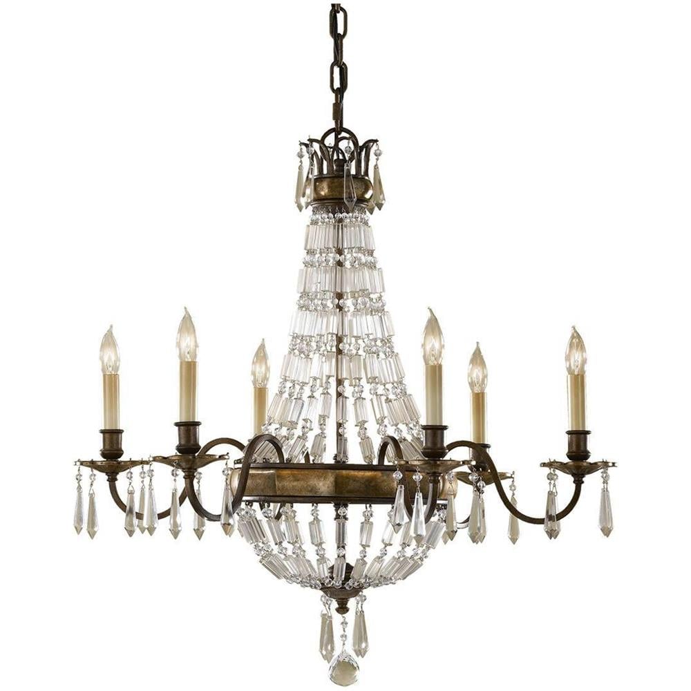 Lampadario A 6 Luci Con Finitura Bronzo Britannico, E14 - Foto 1