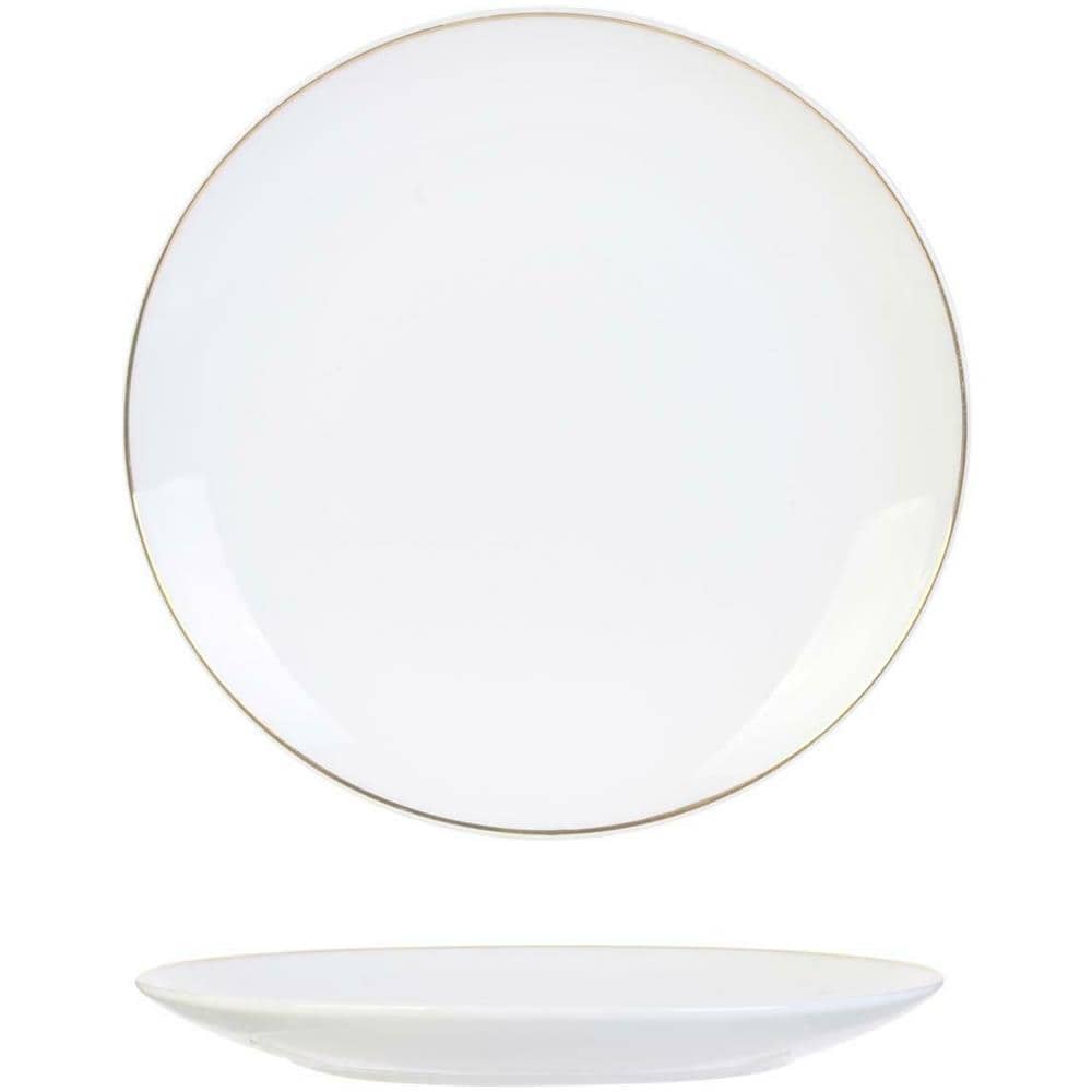 Piatto Pearl Gold 20 Cm Bianco - Foto 1