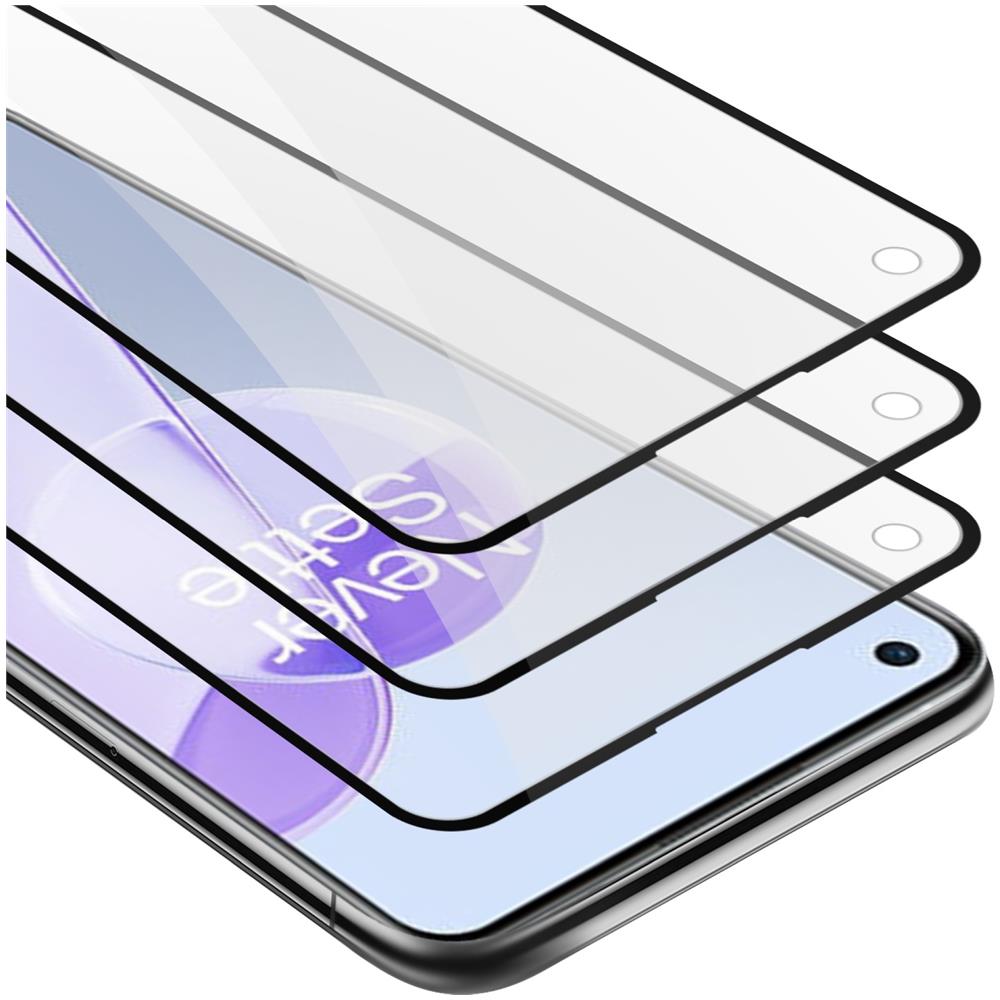 3x Pellicola Armatura A Schermo Intero Compatibile Con Oneplus 9rt 5g In Trasparente Con Nero - 3x Vetro Temperato (tempered) Di Protezione Del Display In Durezza 9h Con 3d Touch - Foto 1