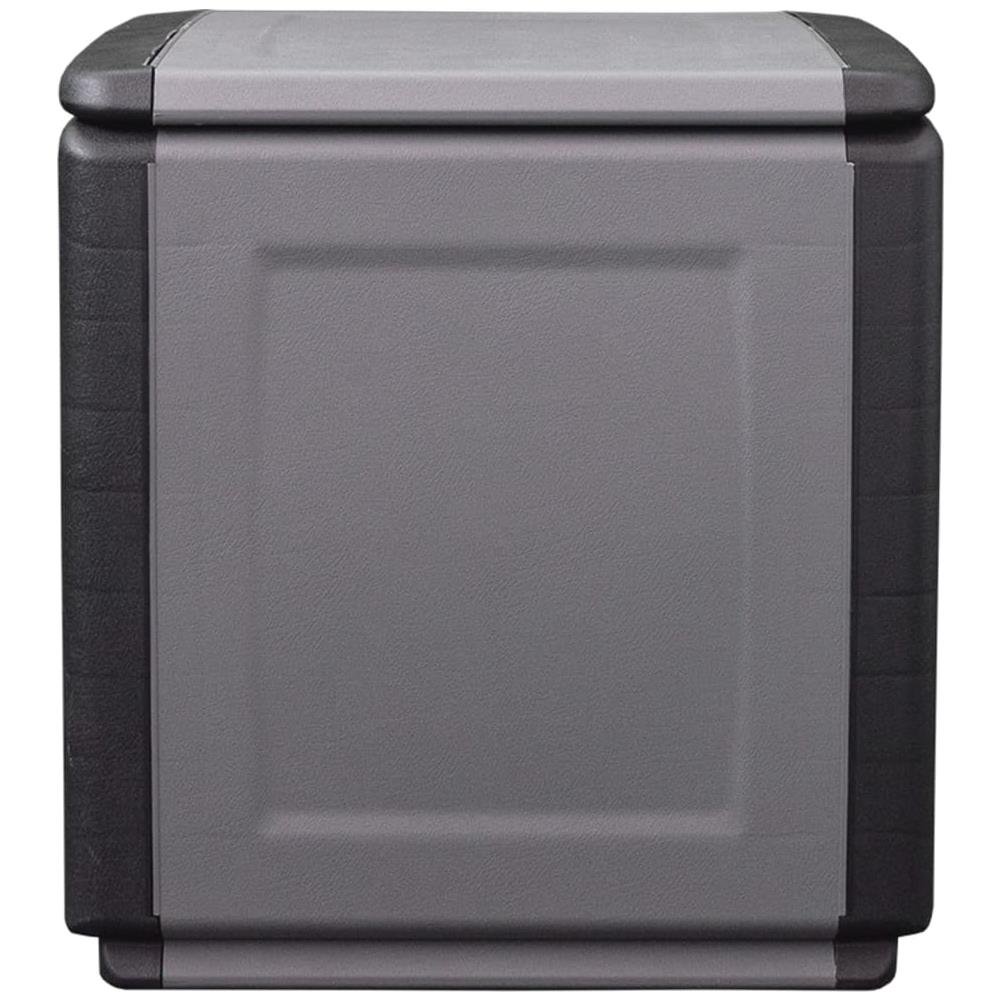 Contenitore Da Giardino 54x53x57 Cm 130 L Grigio Scuro E Nero - Foto 2