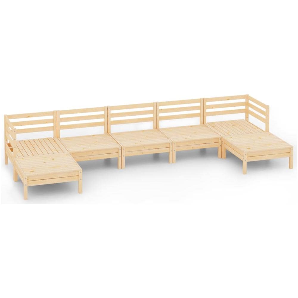 Set Salotto da Giardino 7 pz in Legno Massello di Pino - Foto 2