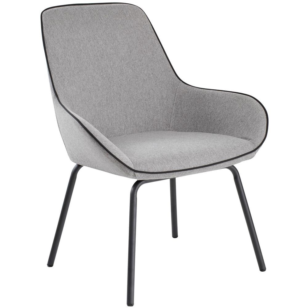 Sedia Da Ufficio Mackay, Sedute Sala Da Attesa Per Ufficio, Seduta Ergonomica Da Attesa, 66x59h90 Cm, Grigio - Foto 1