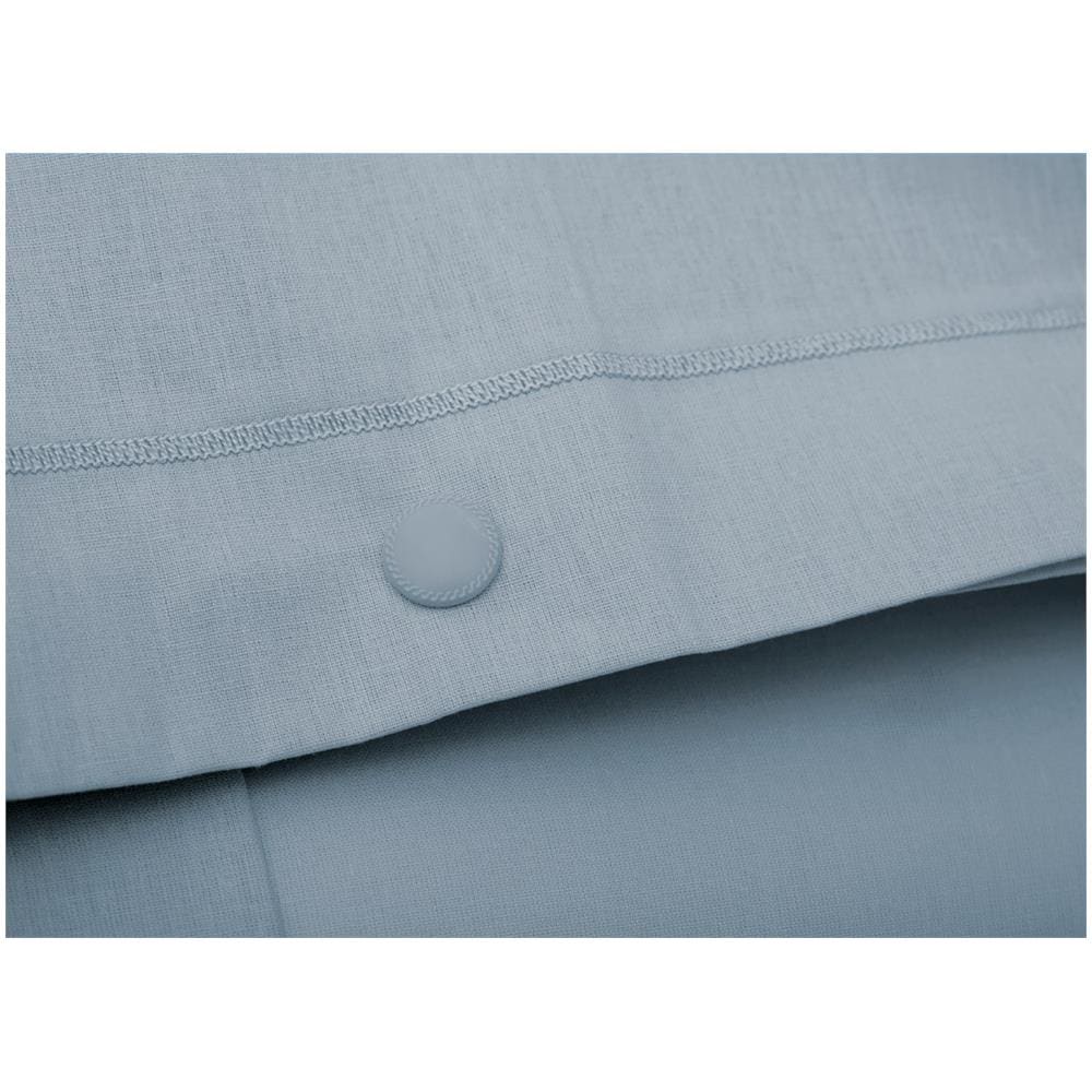Completo Lenzuola Made In Italy In Puro Cotone Tinta Unita Varie Colorazioni Singolo Azzurro - Foto 2