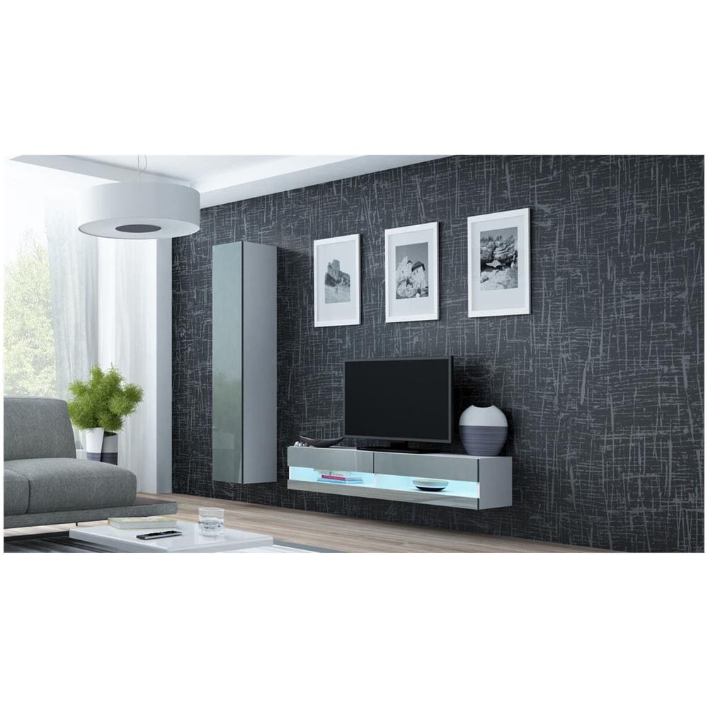 Mobile Tv Rtvvigo140n B /s Bianco Grigio 140 X 30 X 40 Cm - Foto 2