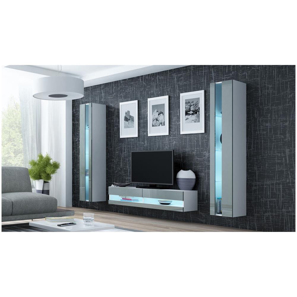 Mobile Tv Rtvvigo140n B /s Bianco Grigio 140 X 30 X 40 Cm - Foto 3