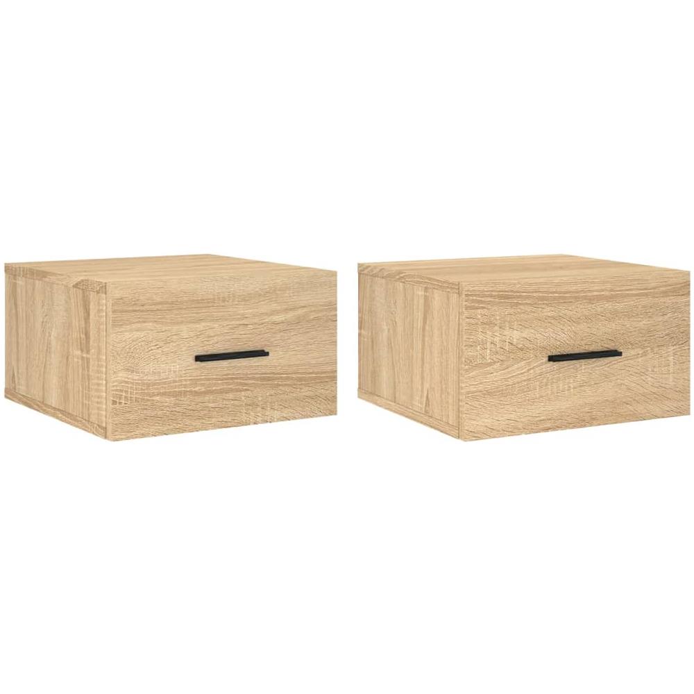 Comodini A Muro 2 Pz Rovere Sonoma 35x35x20 Cm - Foto 2