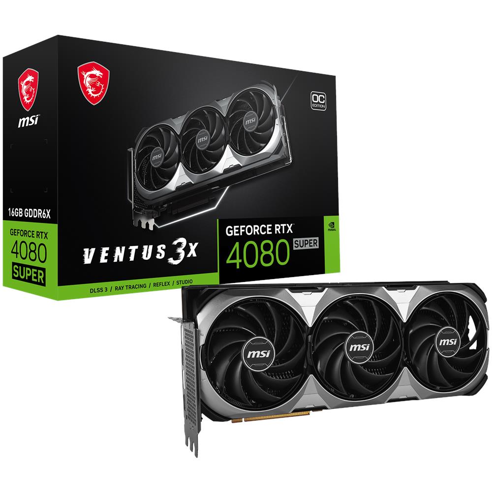 GeForce RTX 4080 SUPER 16 GB GDDR6X PCI Express 4.0 3 x DisplayPort 1 x HDMI VENTUS 3X OC - Foto 1