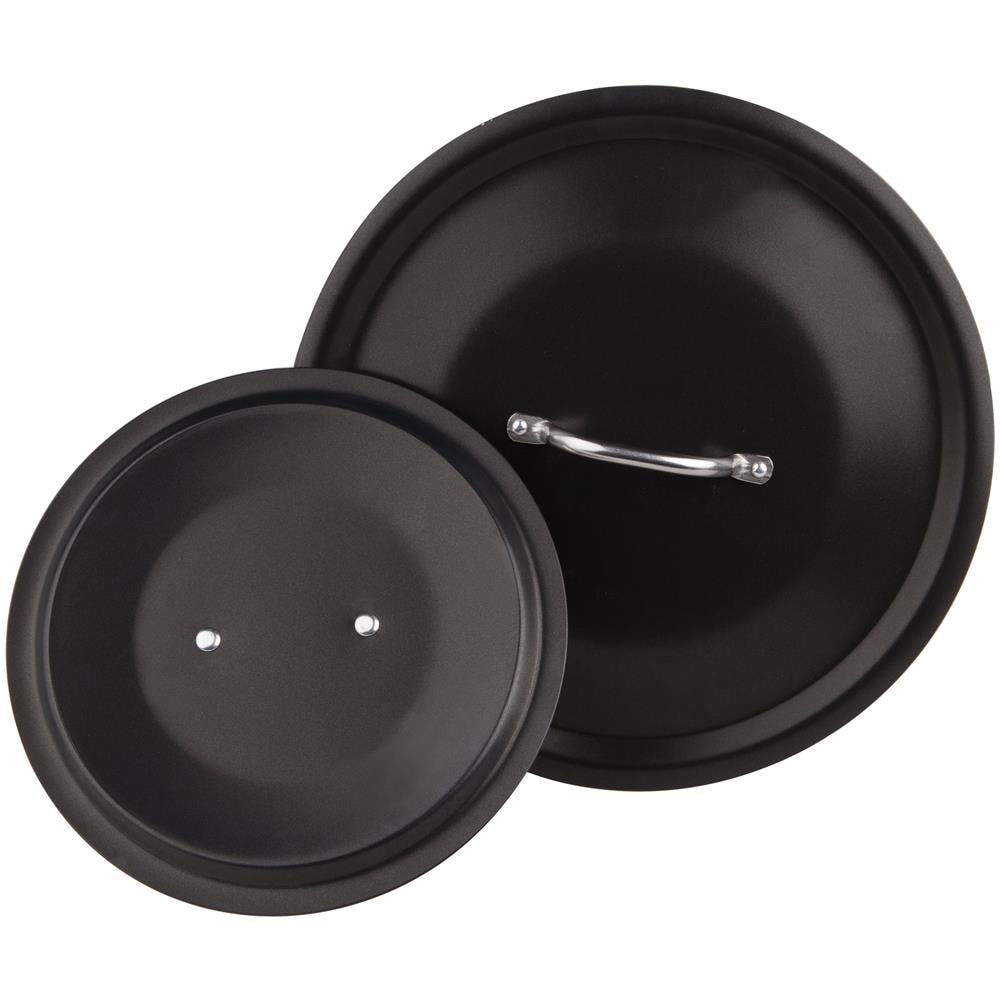 Coperchio con Manico in Acciaio Inox Diametro 24 cm - Linea Al Black 3 mm - Foto 3