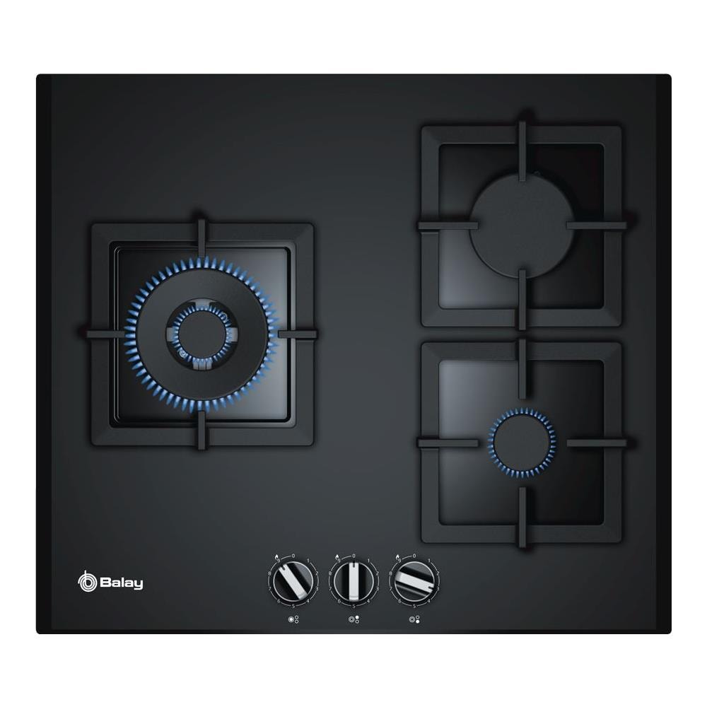 Piano Cottura S0408210 a Gas 3 Fuochi da 60 cm Colore Nero - Foto 2