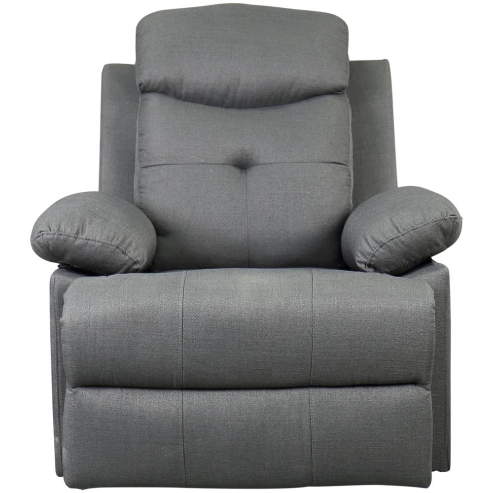 vidaXL Poltrona relax imbottita con poggiapiedi colore grigio