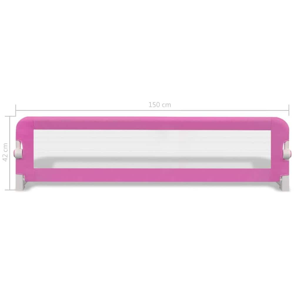 Sponde Letto Per La Sicurezza Dei Bambini 2 Pz Rosa 150x42 Cm - Foto 7
