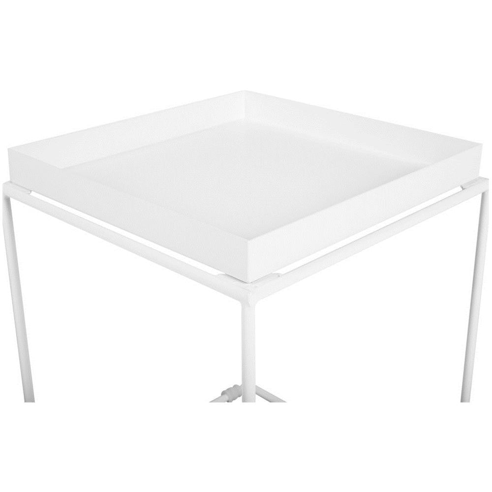Tavolino Moderno In Metallo Bianco Saxon - Foto 2